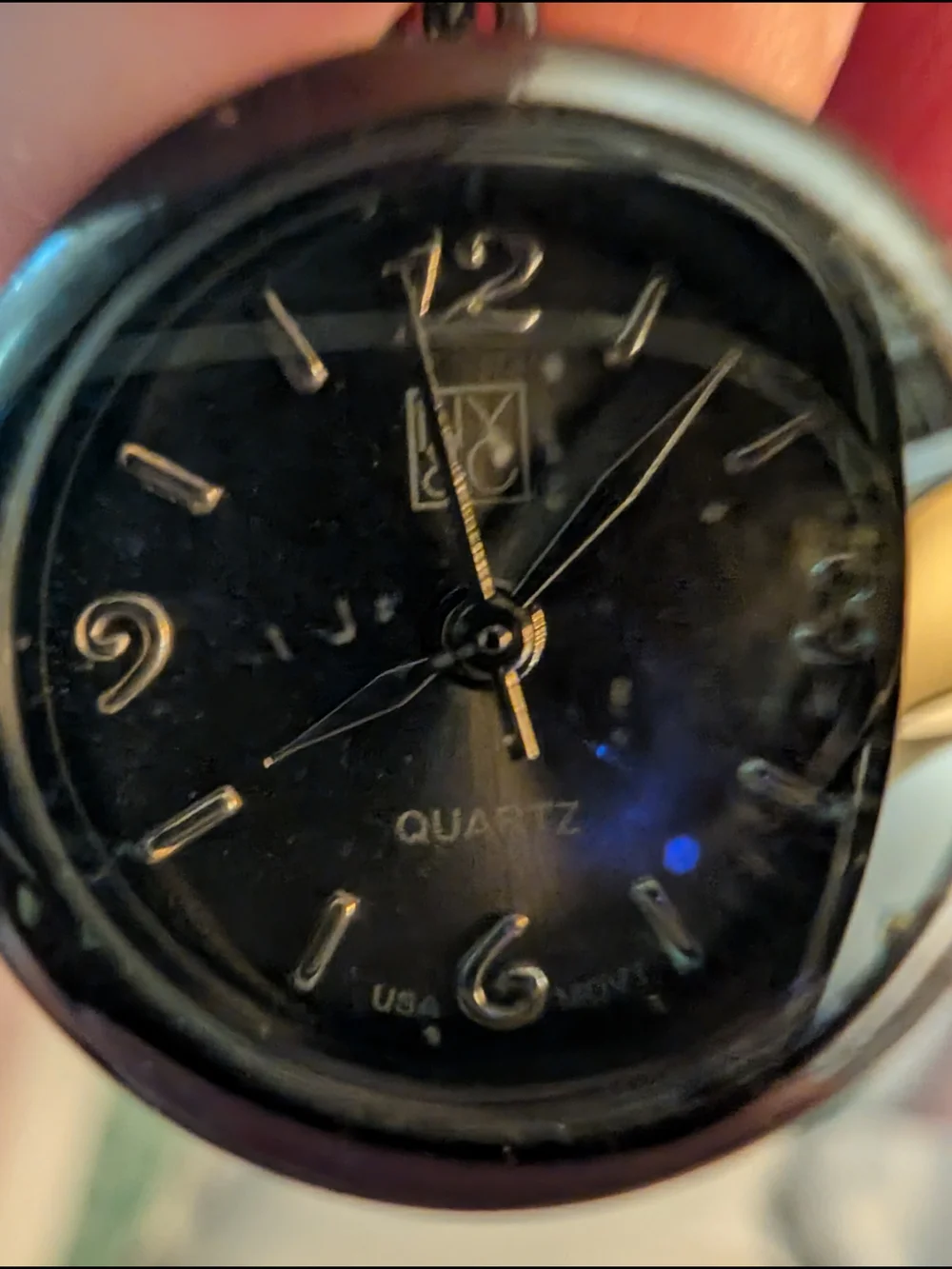New York & Company Black Quartz Pendant Watch U.S.A. Movement Brand New Battery